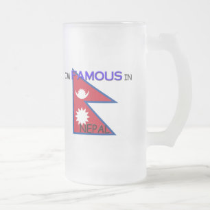 Taza De Cristal Esmerilado Soy famoso en NEPAL