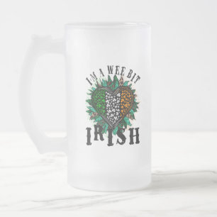 Taza De Cristal Esmerilado Soy irlandés Wee Bit, Saint Patricks gracioso, St.