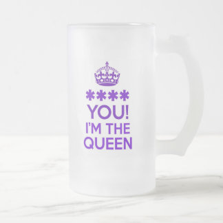 Taza De Cristal Esmerilado Soy LA REINA