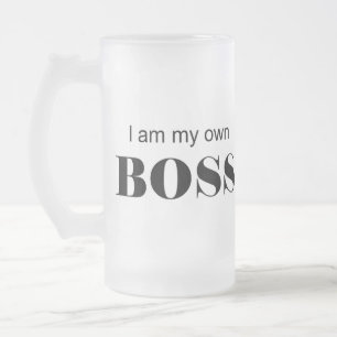 Taza De Cristal Esmerilado ¡Soy mi propio jefe!