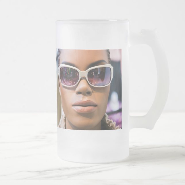 Taza De Cristal Esmerilado Soy realmente hermosa (Derecha)