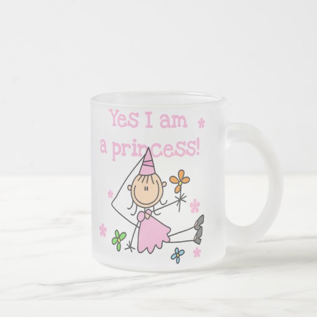 Taza De Cristal Esmerilado Soy sí princesa (Derecha)