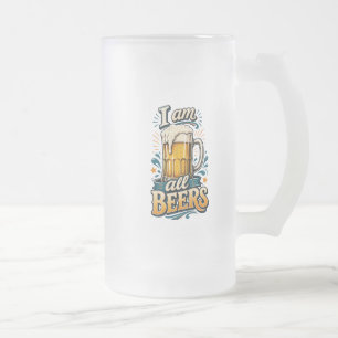 Taza De Cristal Esmerilado Soy toda cervezas inspiracional