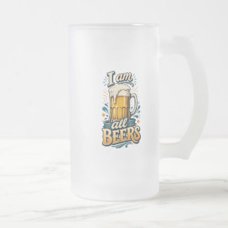 Taza De Cristal Esmerilado Soy toda cervezas inspiracional