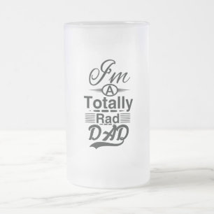 Taza De Cristal Esmerilado Soy totalmente un papá del rad