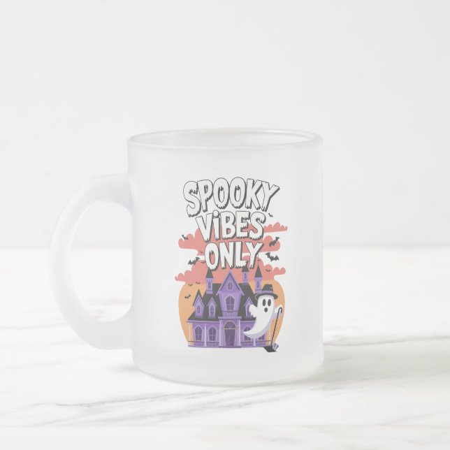 Taza De Cristal Esmerilado Spooky Season Quotes (Izquierda)