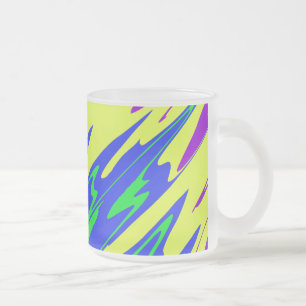 Taza De Cristal Esmerilado Spray Paint Mardi Gras Blue