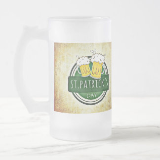 Taza De Cristal Esmerilado St. Patrick's Day Beer Mugs