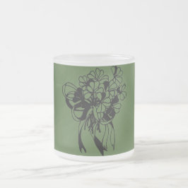 Taza De Cristal Esmerilado St. Patrick's Day Irish Shamrock Bouquet
