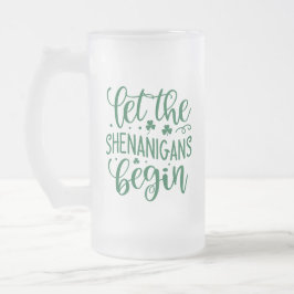Taza De Cristal Esmerilado St. Patrick's Day Shenanigans