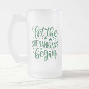 Taza De Cristal Esmerilado St. Patrick's Day Shenanigans