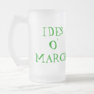 Taza De Cristal Esmerilado St Patrick's IDES O' MARCH Leprechaun Mug