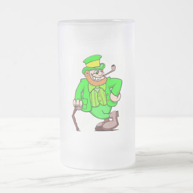 Taza De Cristal Esmerilado St. Patricks Personalizado 16oz Frosted Mug (Centro)