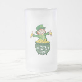 Taza De Cristal Esmerilado St. Patricks Personalizado 16oz Frosted Mug