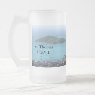 Taza De Cristal Esmerilado St Thomas U.S.V.I.