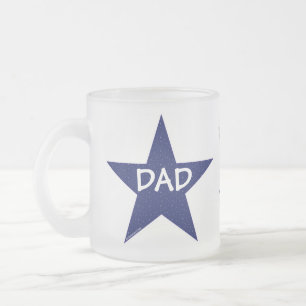 Taza De Cristal Esmerilado Star Dad Mug