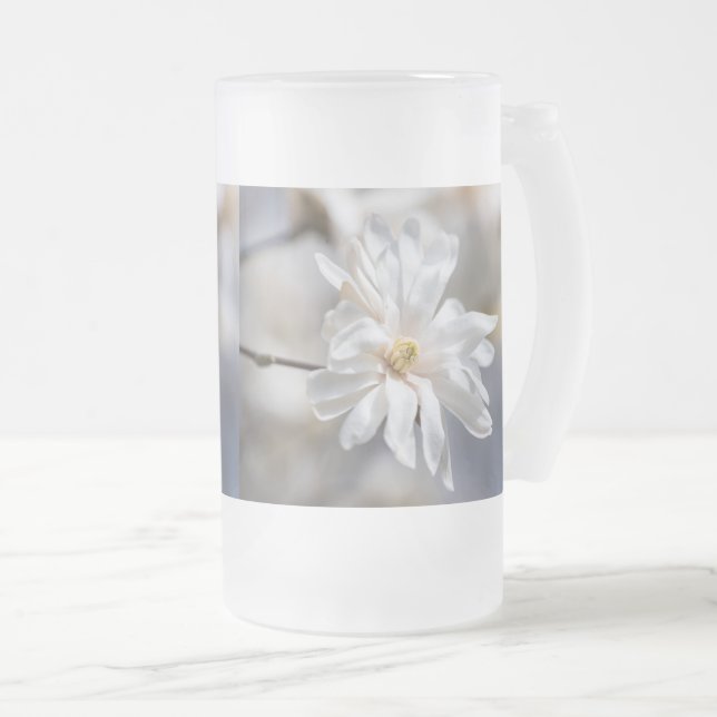 Taza De Cristal Esmerilado Star Magnolia Bloom Cerveza de vidrio escarcha (Anverso derecho)