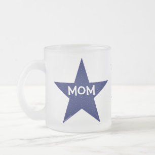 Taza De Cristal Esmerilado Star Mom Mug
