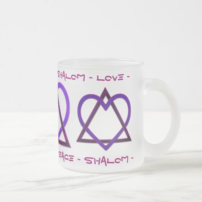 Taza De Cristal Esmerilado Star of David's Love v2 (Derecha)