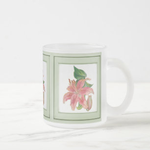 Taza De Cristal Esmerilado Stargazer Lily