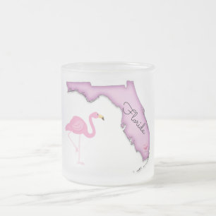 Taza De Cristal Esmerilado State Mug/Florida-Hometown