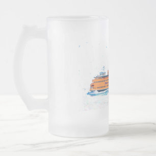 Taza De Cristal Esmerilado Staten Island Ferry Mug