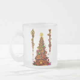 Taza De Cristal Esmerilado Steampunk Christmas Tree