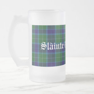 Taza De Cristal Esmerilado Stein Cuadros Escoceses Tartán Clásico Clan Wallac
