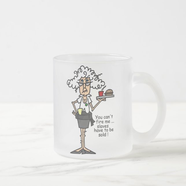 Taza De Cristal Esmerilado Stella con humor de la actitud (Derecha)