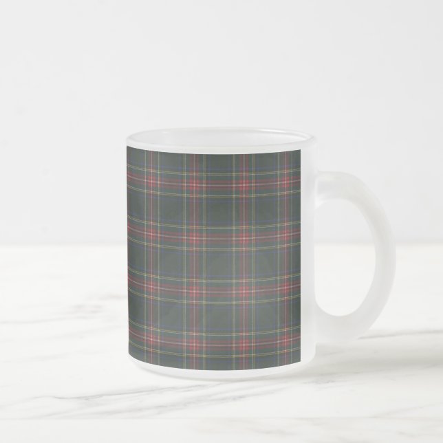 Taza De Cristal Esmerilado Stewart Black Clan Tartan (Derecha)