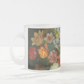 Taza De Cristal Esmerilado Still Life of Flowers in a Wan-Li Vase