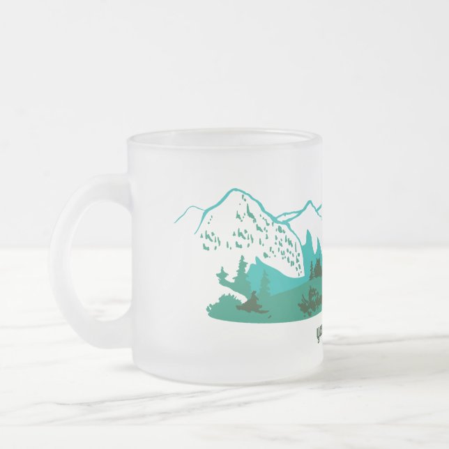 Taza De Cristal Esmerilado Straße in den Bergen. (Izquierda)