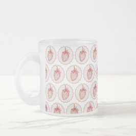 Taza De Cristal Esmerilado Strawberry