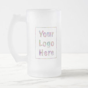 Taza De Cristal Esmerilado Su logotipo aquí, promoción de la empresa