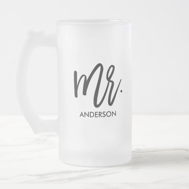 Taza De Cristal Esmerilado Su Propio Personalizado (Izquierda)