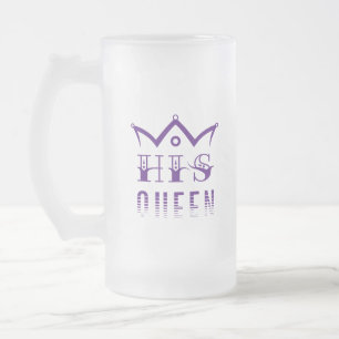 Taza De Cristal Esmerilado Su Reina