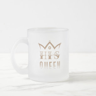 Taza De Cristal Esmerilado Su Reina