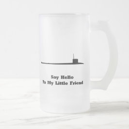 Taza De Cristal Esmerilado Sub Say Hello