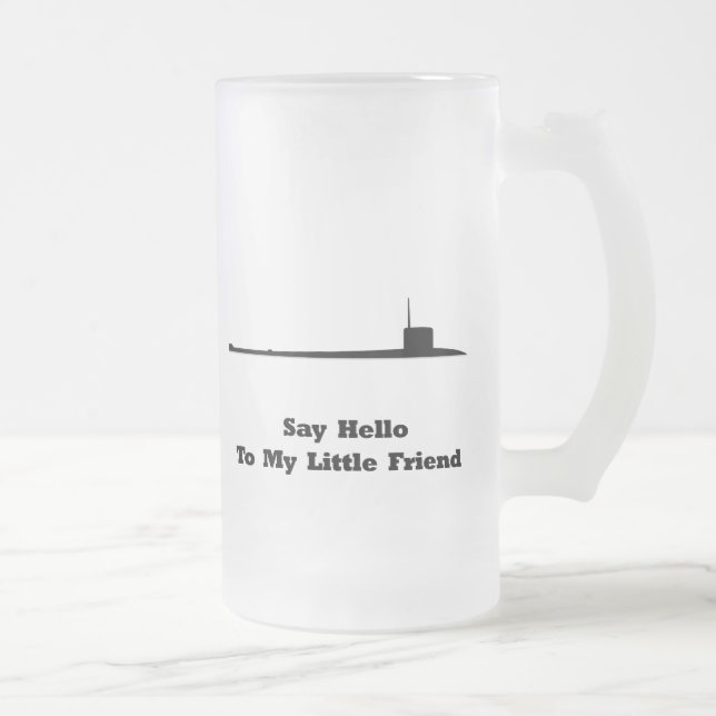Taza De Cristal Esmerilado Sub Say Hello (Derecha)
