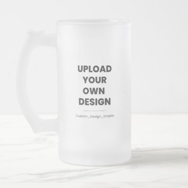 Taza De Cristal Esmerilado Sube tu propio diseño aquí | Plantilla personaliza (Izquierda)