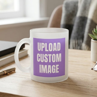 Taza De Cristal Esmerilado Subir 2 imágenes personalizadas - Agregue las suya