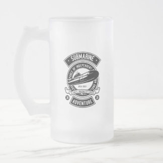 Taza De Cristal Esmerilado Submarino