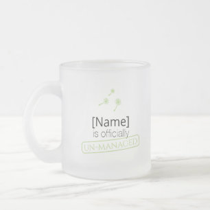 Taza De Cristal Esmerilado Sucede la mala hierba Diseño divertido y lindo de