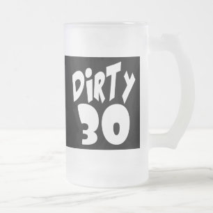 Taza De Cristal Esmerilado Sucio Treinta