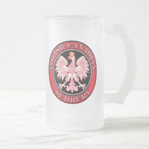 Taza De Cristal Esmerilado Sudbury Aguila Polaca Canadiense