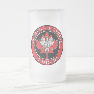 Taza De Cristal Esmerilado Sudbury Round Canadian Leaf