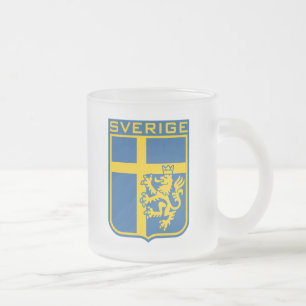 Taza De Cristal Esmerilado Suecia Sverige
