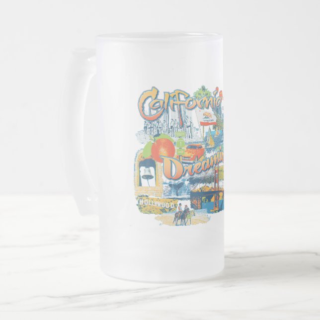 Taza De Cristal Esmerilado Sueño de California (Anverso izquierdo)