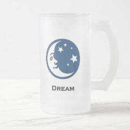 Taza De Cristal Esmerilado Sueño de estrellas de la luna