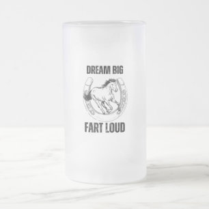 Taza De Cristal Esmerilado  Sueño de herradura rústica resopla fuerte 